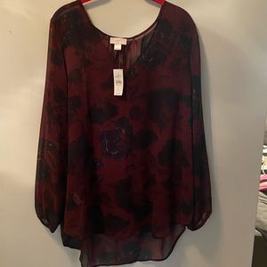 NWT LOFT women’s blouse size L. XL can easily fit
